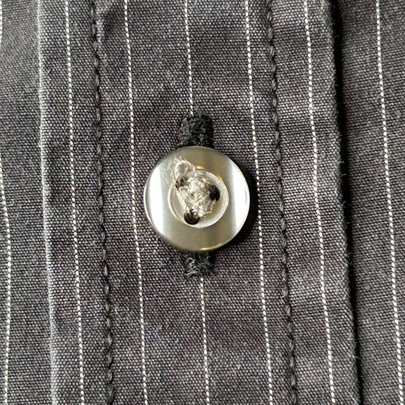 American Eagle Outfitters Longsleeve Mens Shirt Button Up Large Gray - Picture 6 of 14